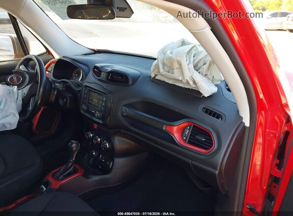 ZACCJBCT3GPD66440 2016 JEEP RENEGADE Red წინა სალონის ხედი