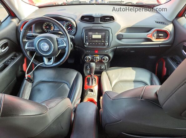ZACCJBCT5GPE15055 2016 JEEP RENEGADE Red Dashboard view