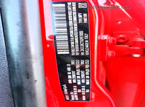 ZACCJBCT5GPE15055 2016 JEEP RENEGADE Red VIN sticker view