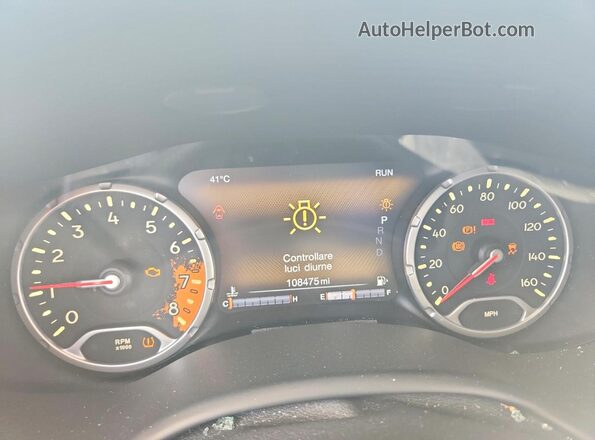 ZACCJBCT6GPD05308 2016 JEEP RENEGADE White Вид щитка приладів