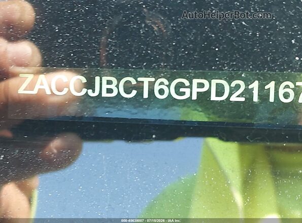 ZACCJBCT6GPD21167 2016 JEEP RENEGADE Gray Widok komory silnika