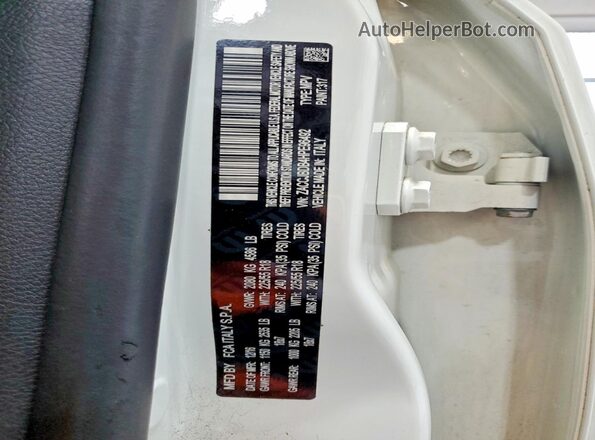 ZACCJBDB4HPE96492 2017 JEEP CHEROKEE White Widok naklejki z numerem VIN