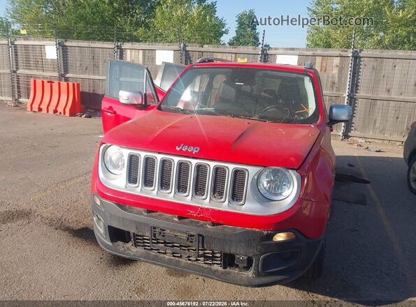 ZACCJBDT0GPE01014 2016 JEEP RENEGADE Red Instrument cluster view