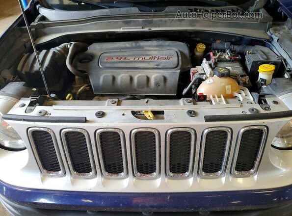 ZACCJBDT3GPC70449 2016 JEEP RENEGADE Blue უკანა სალონის ხედი