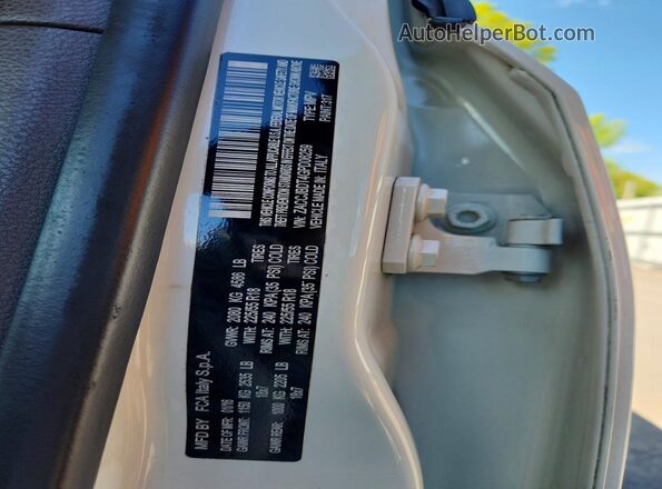 ZACCJBDT4GPD06259 2016 JEEP RENEGADE White Widok naklejki z numerem VIN