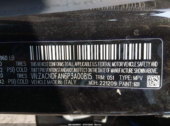 ZACNDFAN6P3A00815 2023 DODGE OTHER Black ძრავის განყოფილების ხედი