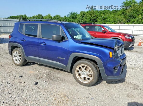ZACNJAAB1KPK86234 2019 JEEP RENEGADE Blue Передня права чверть