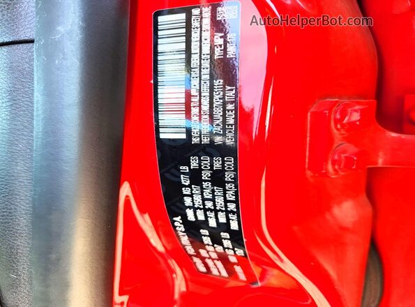 ZACNJABB7KPK51115 2019 JEEP RENEGADE Red VIN կոդի պիտակի տեսք