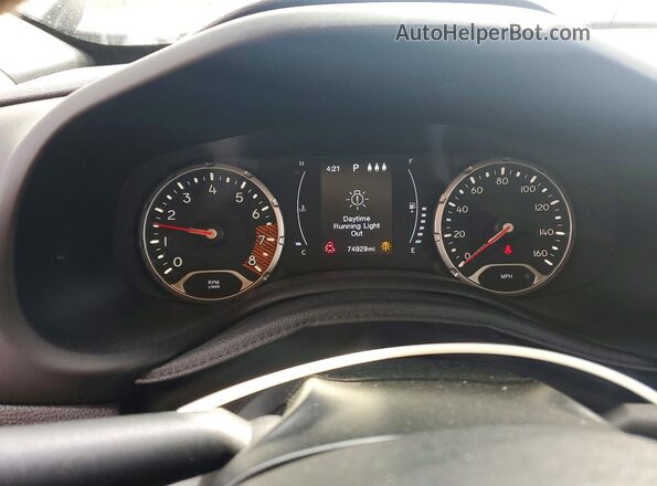 ZACNJABB9KPJ93945 2019 JEEP RENEGADE Black Vista del cuadro de instrumentos
