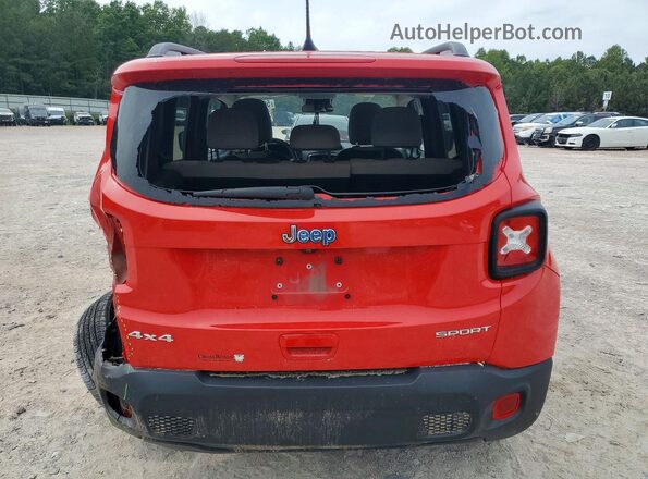 ZACNJBAB1KPJ74829 2019 JEEP RENEGADE Red უკანა ხედი