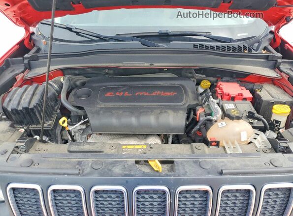 ZACNJBAB1KPJ74829 2019 JEEP RENEGADE Red ძრავის განყოფილების ხედი