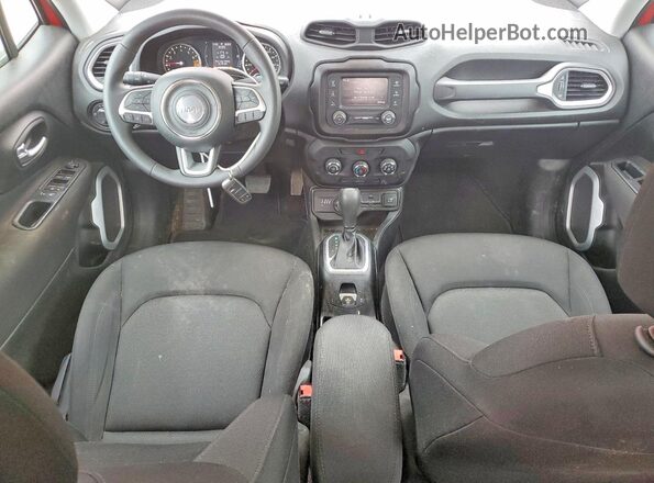 ZACNJBAB1KPK07764 2019 JEEP RENEGADE Red Widok deski rozdzielczej