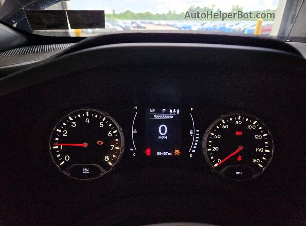 ZACNJBAB1KPK61324 2019 JEEP RENEGADE Blue Vista del cuadro de instrumentos