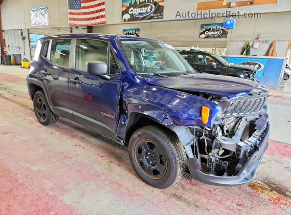 ZACNJBAB1KPK61324 2019 JEEP RENEGADE Blue Delantero derecho