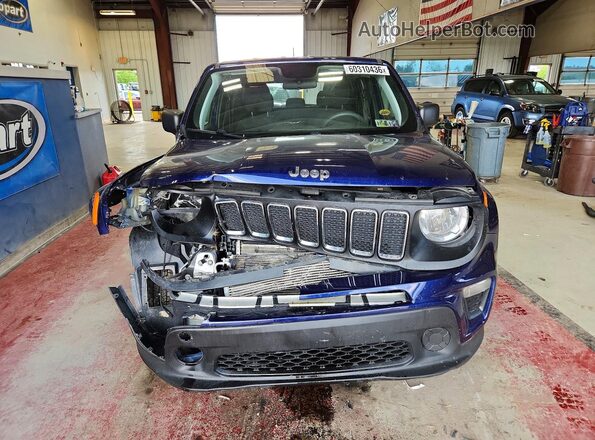 ZACNJBAB1KPK61324 2019 JEEP RENEGADE Blue Vista frontal