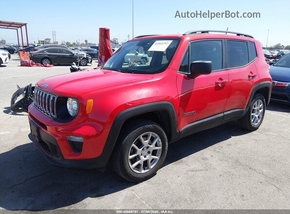 ZACNJBAB4KPK49362 2019 JEEP RENEGADE Red Передня ліва чверть