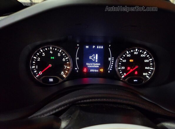 ZACNJBAB7KPJ75659 2019 JEEP RENEGADE Black Widok zestawu wskaźników