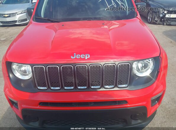 ZACNJBAB9LPL25613 2020 JEEP RENEGADE Red ხელსაწყოთა პანელის ხედი