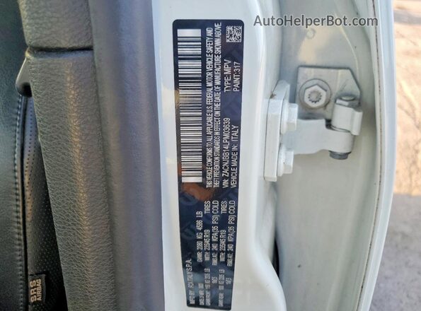ZACNJBB14LPM03639 2020 JEEP RENEGADE White VIN կոդի պիտակի տեսք