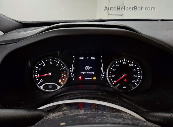 ZACNJBBB1LPL13583 2020 JEEP RENEGADE Gray ხელსაწყოთა პანელის ხედი