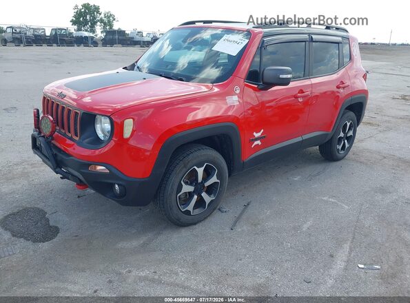 ZACNJBC16KPK07439 2019 JEEP RENEGADE Red წინა მარცხენა ხედი სამი მეოთხედიდან