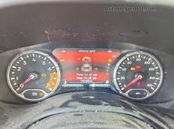 ZACNJBC16KPK22202 2019 JEEP RENEGADE Red ხელსაწყოთა პანელის ხედი