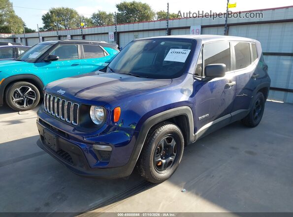 ZACNJCAB2MPM53456 2021 JEEP RENEGADE Dark Blue Առջևի ձախ երեք քառորդ տեսարան