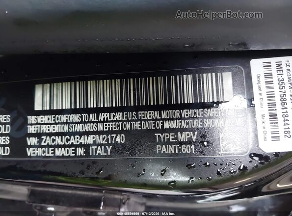 ZACNJCAB4MPM21740 2021 JEEP RENEGADE Black Widok komory silnika