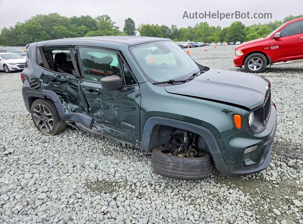 ZACNJCAB5MPM33993 2021 JEEP RENEGADE Green Przód prawy
