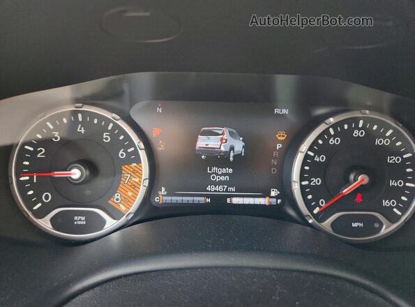 ZACNJCBB4MPN31198 2021 JEEP RENEGADE Gray Widok zestawu wskaźników