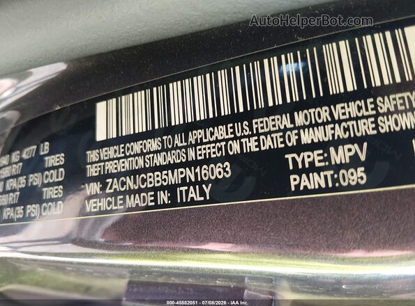 ZACNJCBB5MPN16063 2021 JEEP RENEGADE Black Вид підкапотного простору