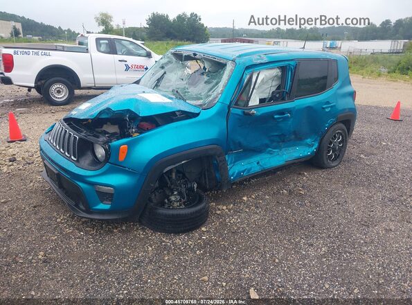 ZACNJDA14NPN98562 2022 JEEP RENEGADE Turquoise Vista tres cuartos delantera izquierda