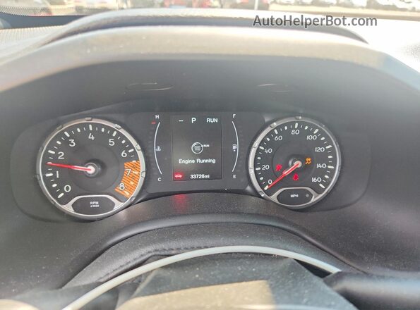 ZACNJDAB4MPN13842 2021 JEEP RENEGADE Red Instrument cluster view