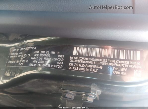 ZACNJDAB5MPM50749 2021 JEEP RENEGADE Green Widok komory silnika