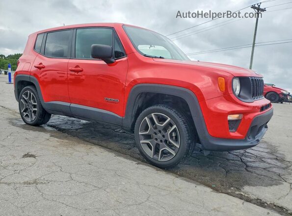 ZACNJDAB7MPM41387 2021 JEEP RENEGADE Red Передня права чверть