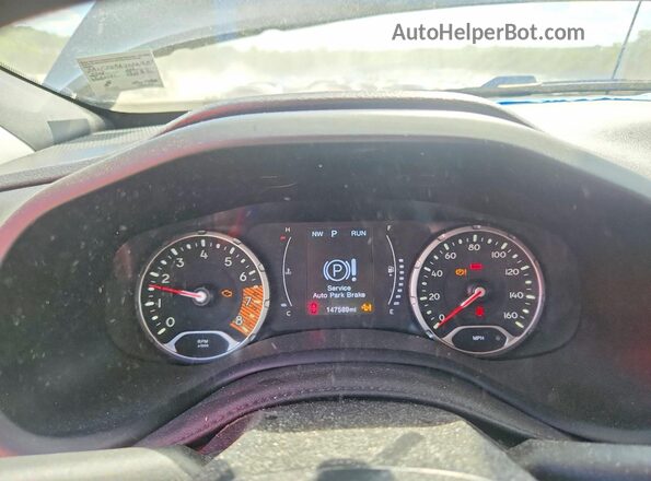 ZACNJDAB7MPM56407 2021 JEEP RENEGADE Black ხელსაწყოთა პანელის ხედი