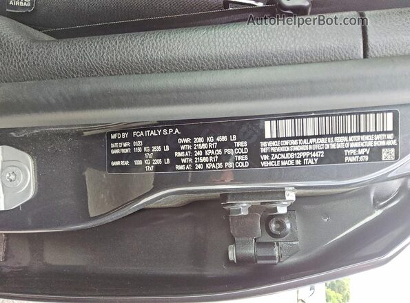ZACNJDB12PPP14472 2023 JEEP RENEGADE Gray Widok komory silnika