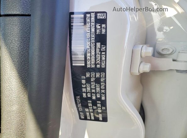 ZACNJDB12PPP39968 2023 JEEP RENEGADE White VIN კოდის სტიკერის ხედი