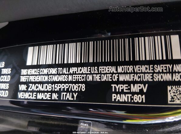 ZACNJDB15PPP70678 2023 JEEP RENEGADE Черный Вид подкапотного пространства