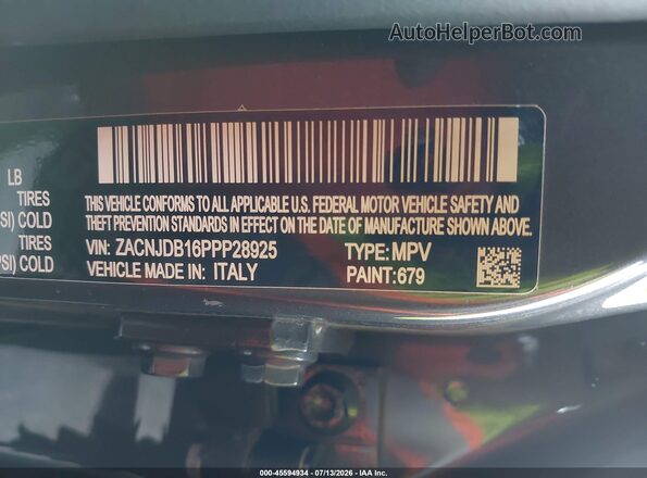 ZACNJDB16PPP28925 2023 JEEP RENEGADE Gray Vista del compartimento del motor