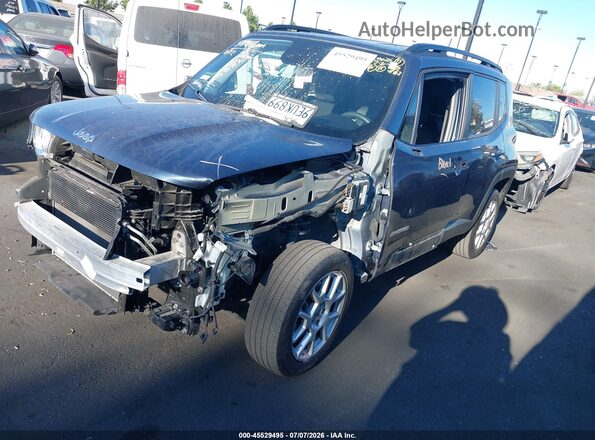 ZACNJDB17NPN83374 2022 JEEP RENEGADE Синий Передняя левая четверть