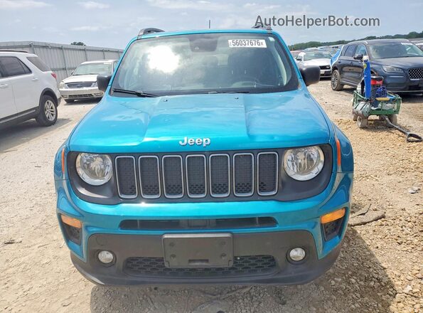 ZACNJDB18NPN68513 2022 JEEP RENEGADE Teal Vista frontal