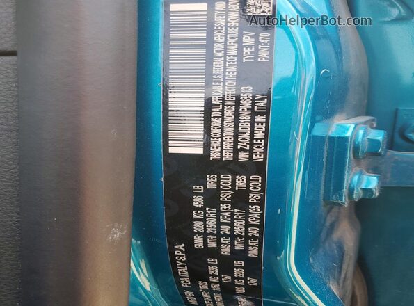 ZACNJDB18NPN68513 2022 JEEP RENEGADE Teal Vista de la etiqueta del VIN