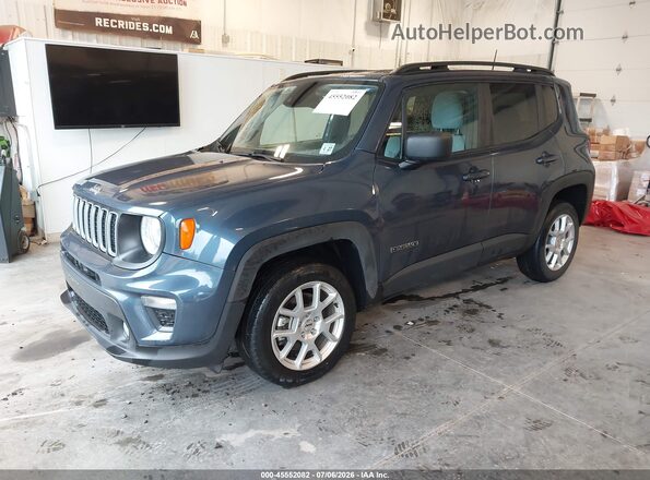 ZACNJDB18NPN96652 2022 JEEP RENEGADE Синий Передняя левая четверть