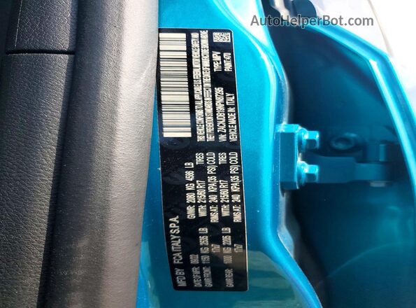 ZACNJDB19NPN87295 2022 JEEP RENEGADE Blue VIN კოდის სტიკერის ხედი