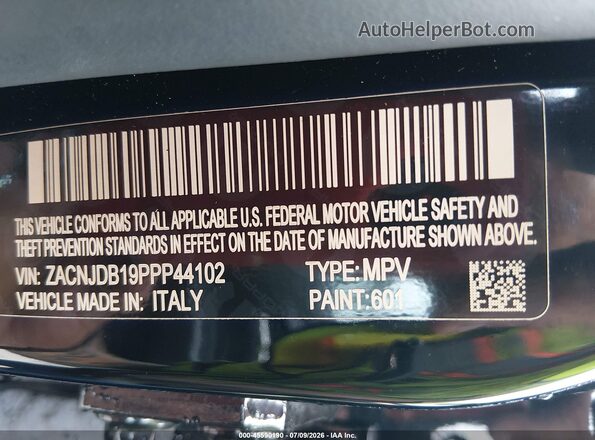 ZACNJDB19PPP44102 2023 JEEP RENEGADE Black Engine compartment view