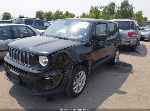 ZACNJDB19PPP69808 2023 JEEP RENEGADE Black Առջևի ձախ երեք քառորդ տեսարան
