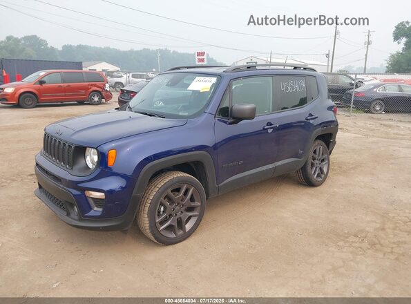 ZACNJDBB4MPN23060 2021 JEEP RENEGADE Dark Blue წინა მარცხენა ხედი სამი მეოთხედიდან