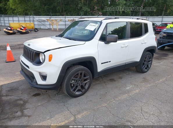 ZACNJDBB8MPN35065 2021 JEEP RENEGADE White Առջևի ձախ երեք քառորդ տեսարան