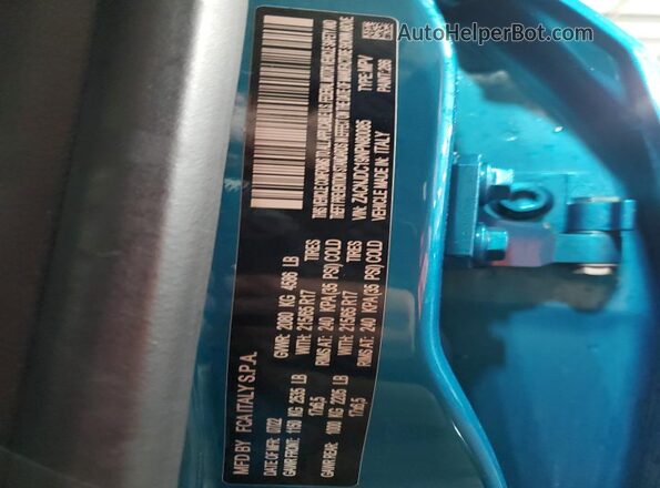 ZACNJDC19NPN80085 2022 JEEP RENEGADE Blue Панорамний вид салону 360°